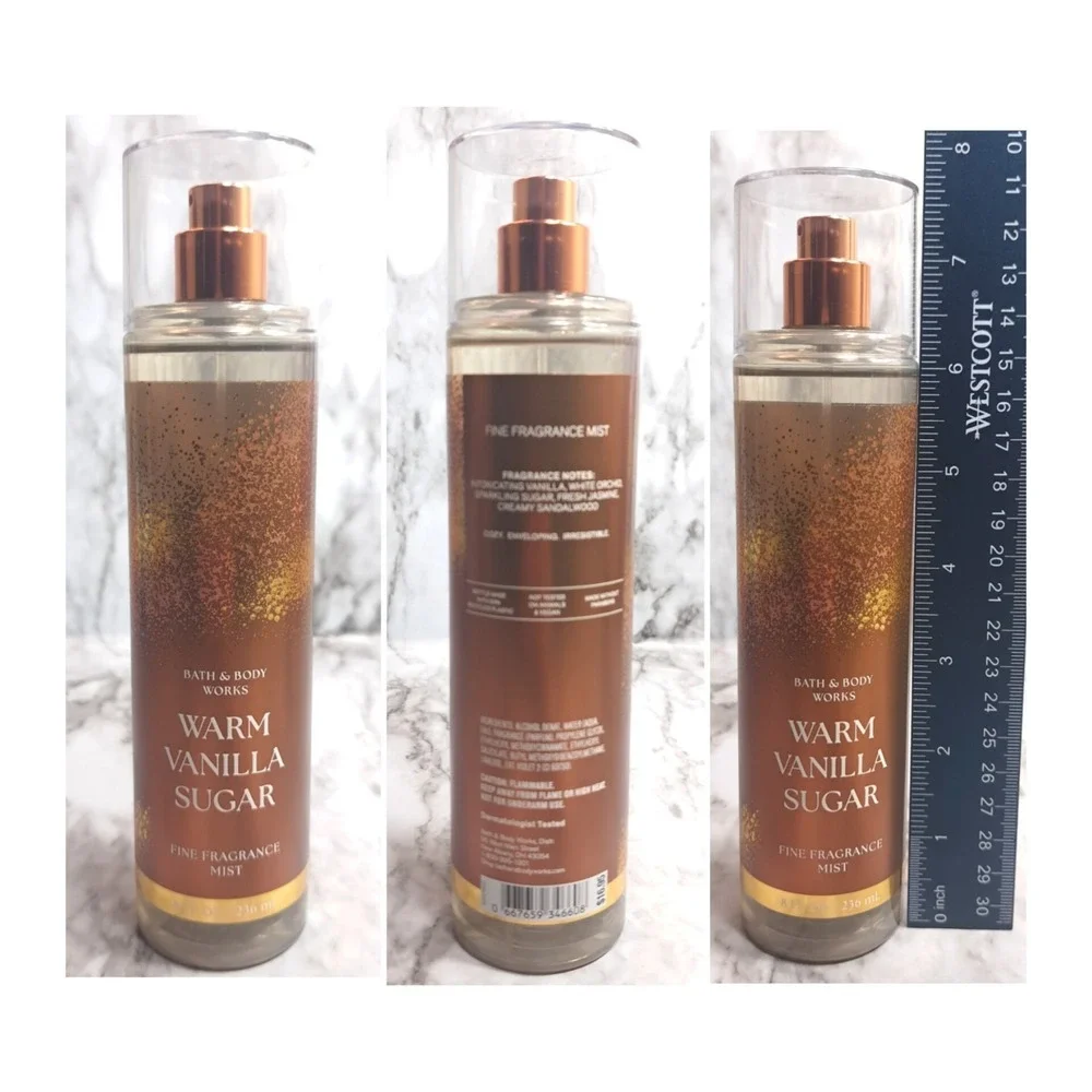 Bath & Body Works Set of 2 WARM VANILLA SUGAR‎ Fine Fragrance Mist & Body Lotion